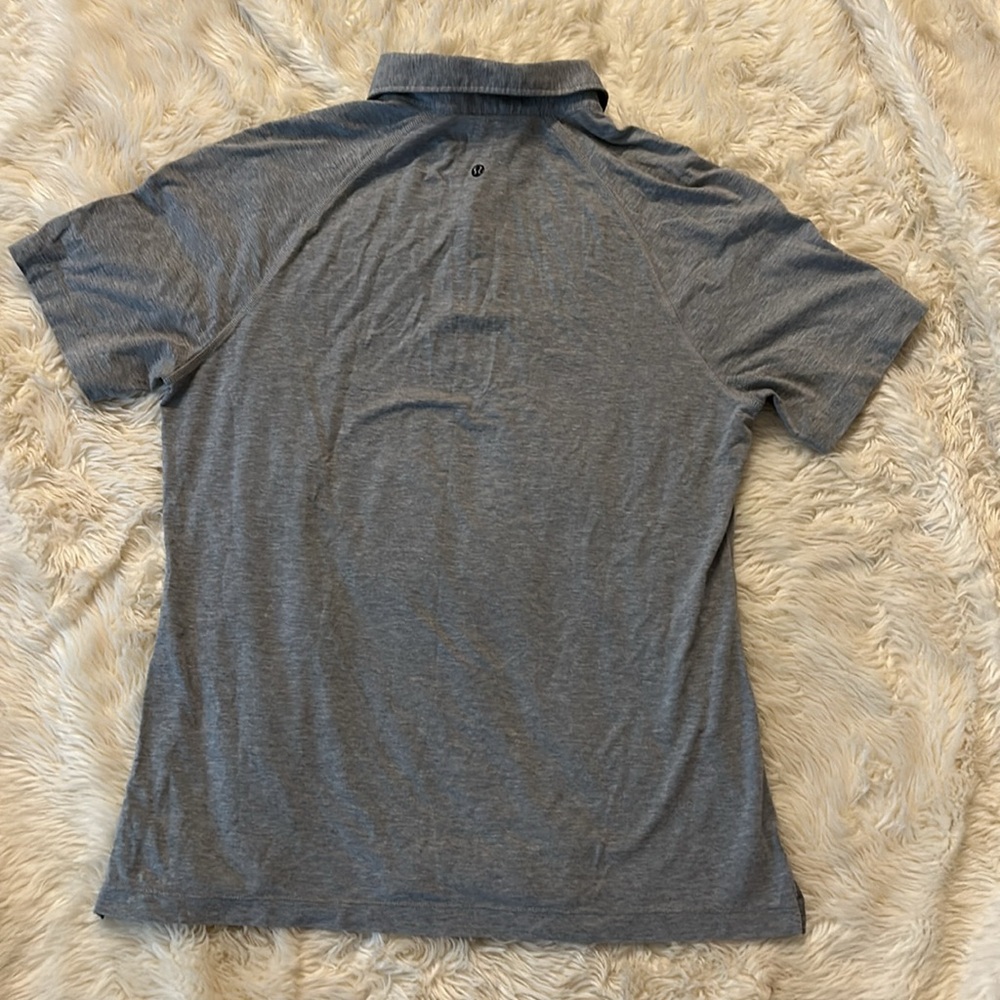 Lululemon Polo Shirt Light Gray Size Large - Picture 3 of 4